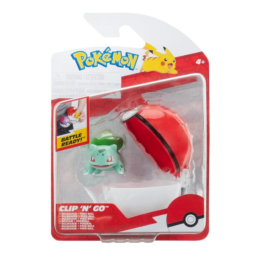 Pokemon, Clip N Go, Bulbasaur #1 With Poké Ball