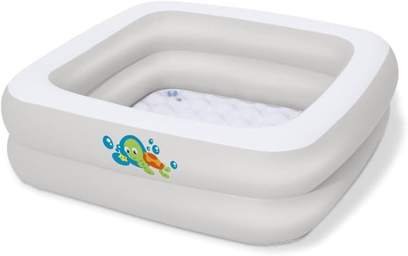 Uppblåsbar babypool 86x86 cm med quiltad botten – Bestway Scrub-A-Dub