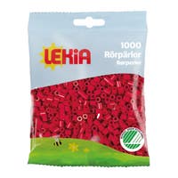 Rörpärlor 1000 st Hallonröd