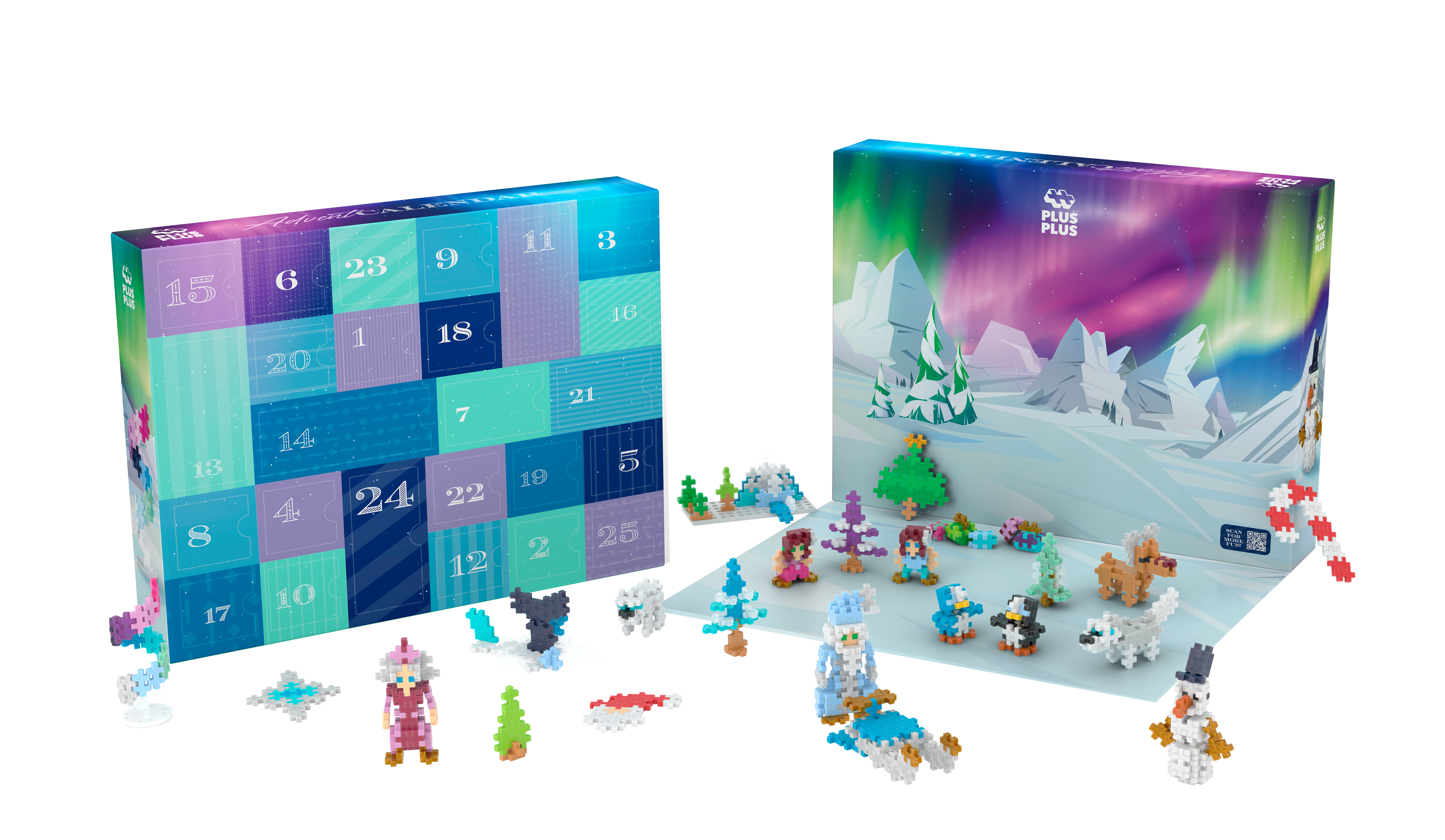 Plus-Plus Advent Calendar, Santa's Northern Lights Adventure
