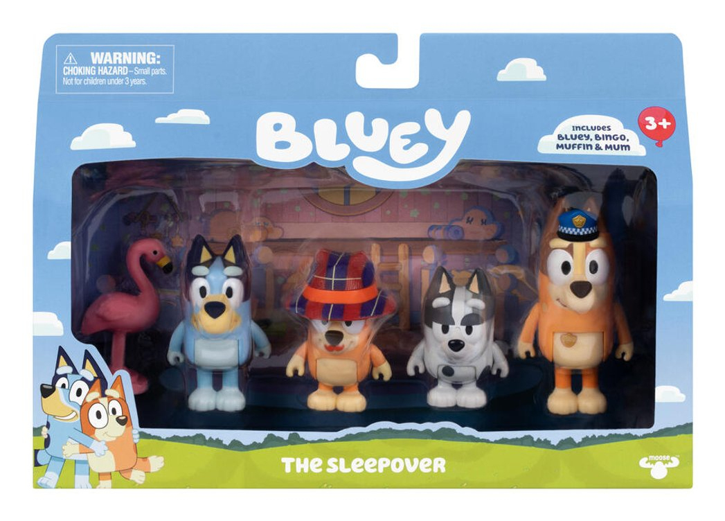 Bluey The Sleepover Figursats 4-pack