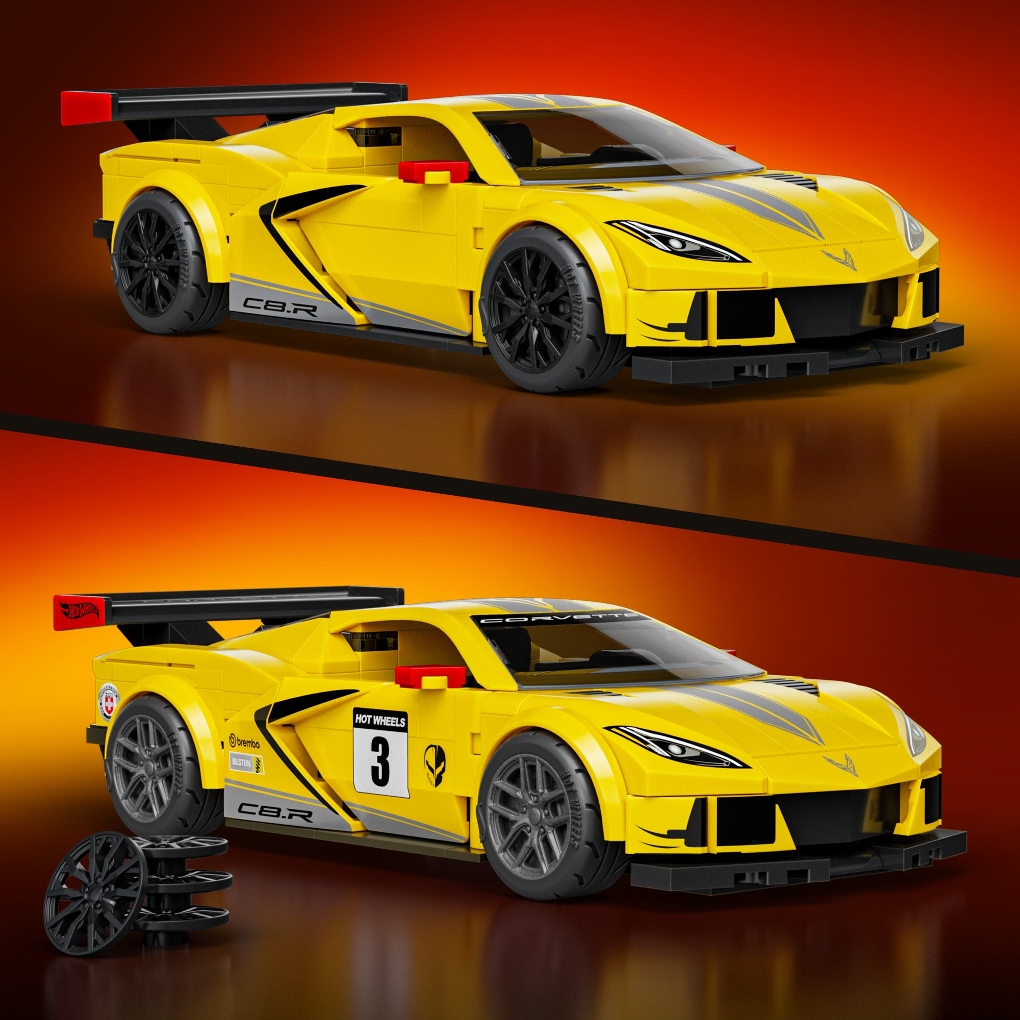 Hot Wheels Corvette C8.R byggsats