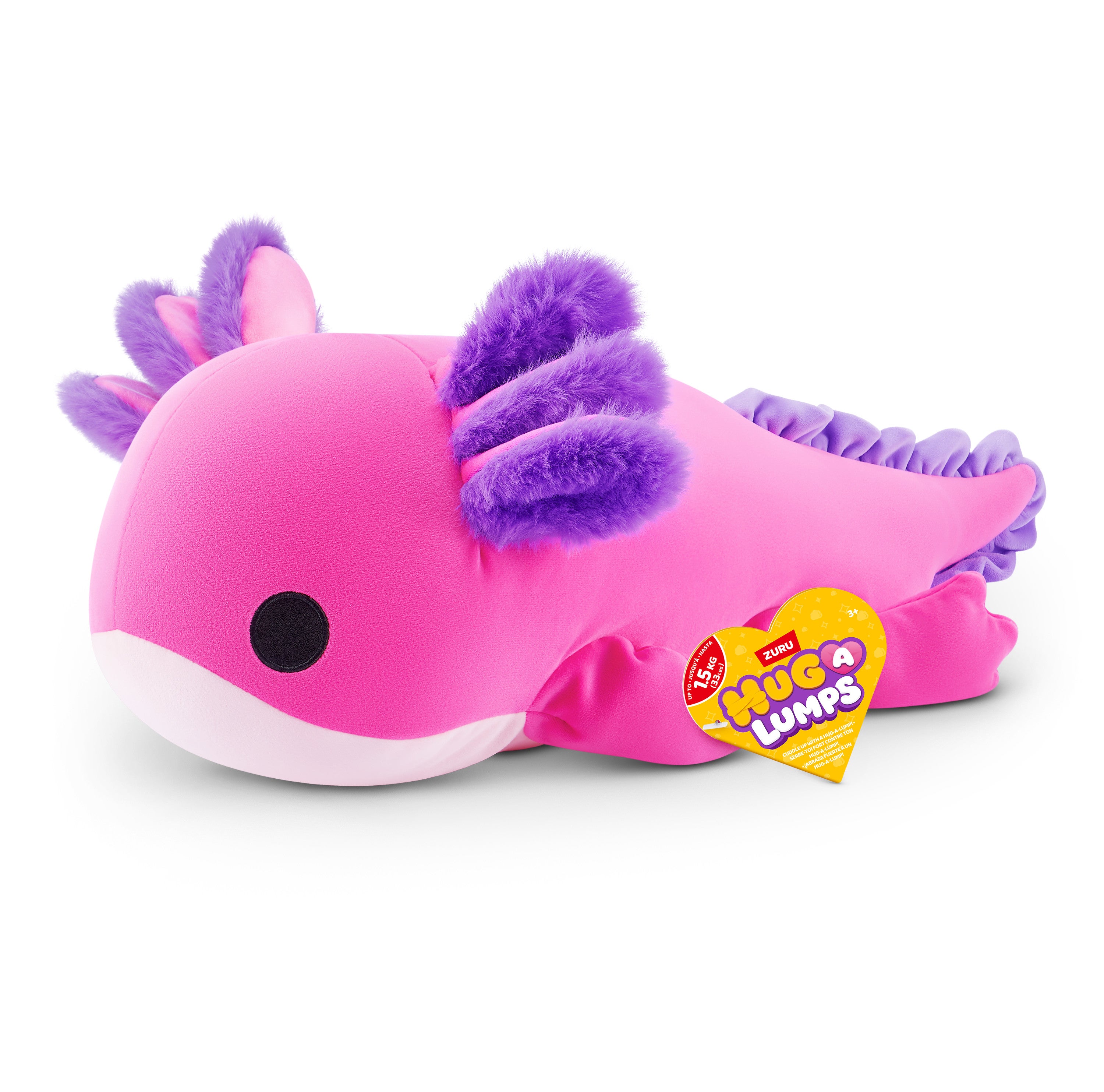 Hug-A-Lumps Axolotl Medium Ally - Viktat Gosedjur