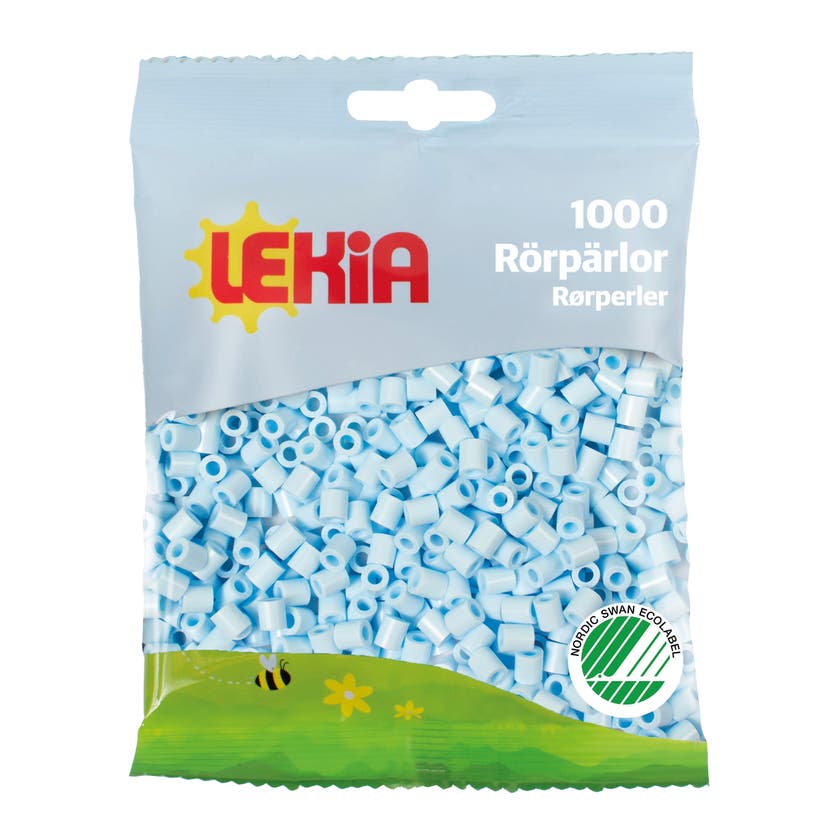 Rörpärlor 1000 st Isblå