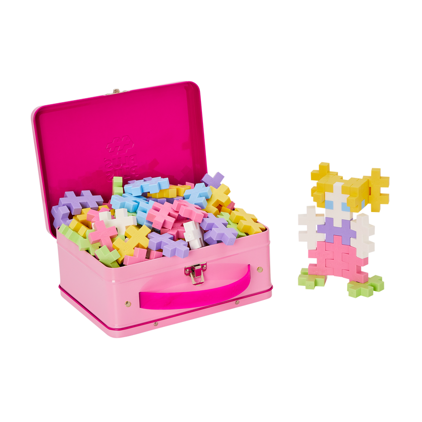 Plus-Plus BIG 3D Byggsats 70-bitar i metallväska (Pastell)