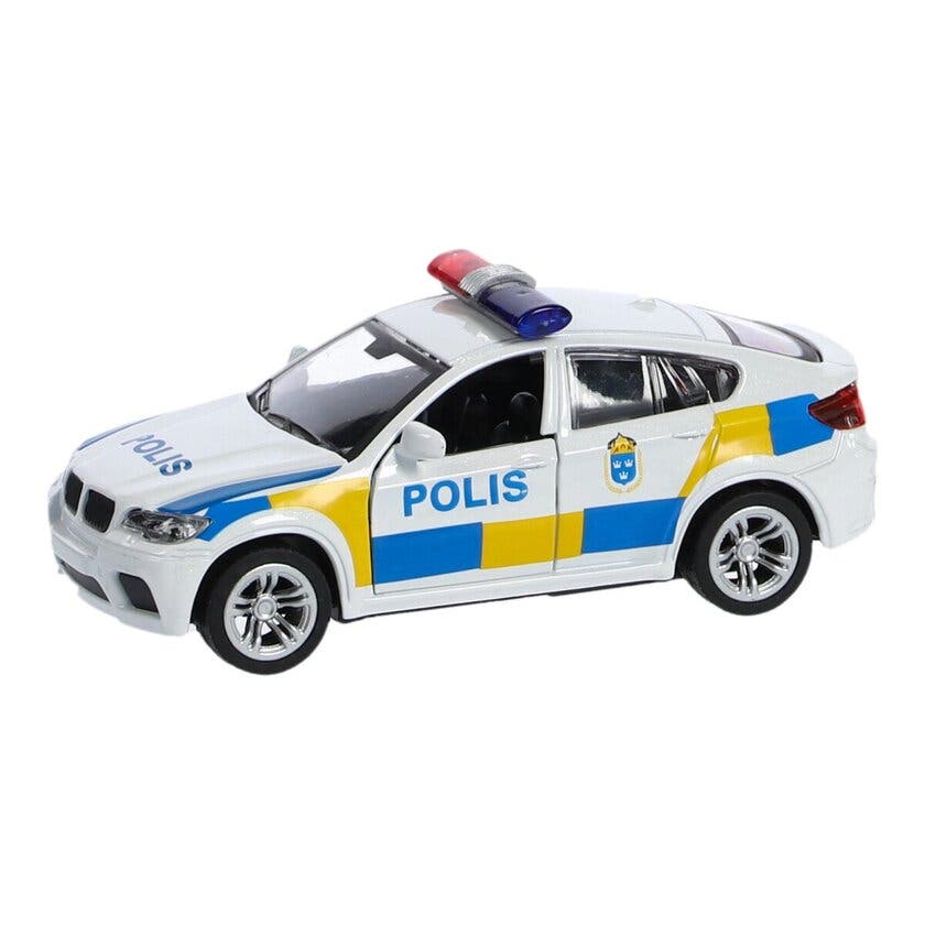 Polisbil i metall 1:32 Svensk