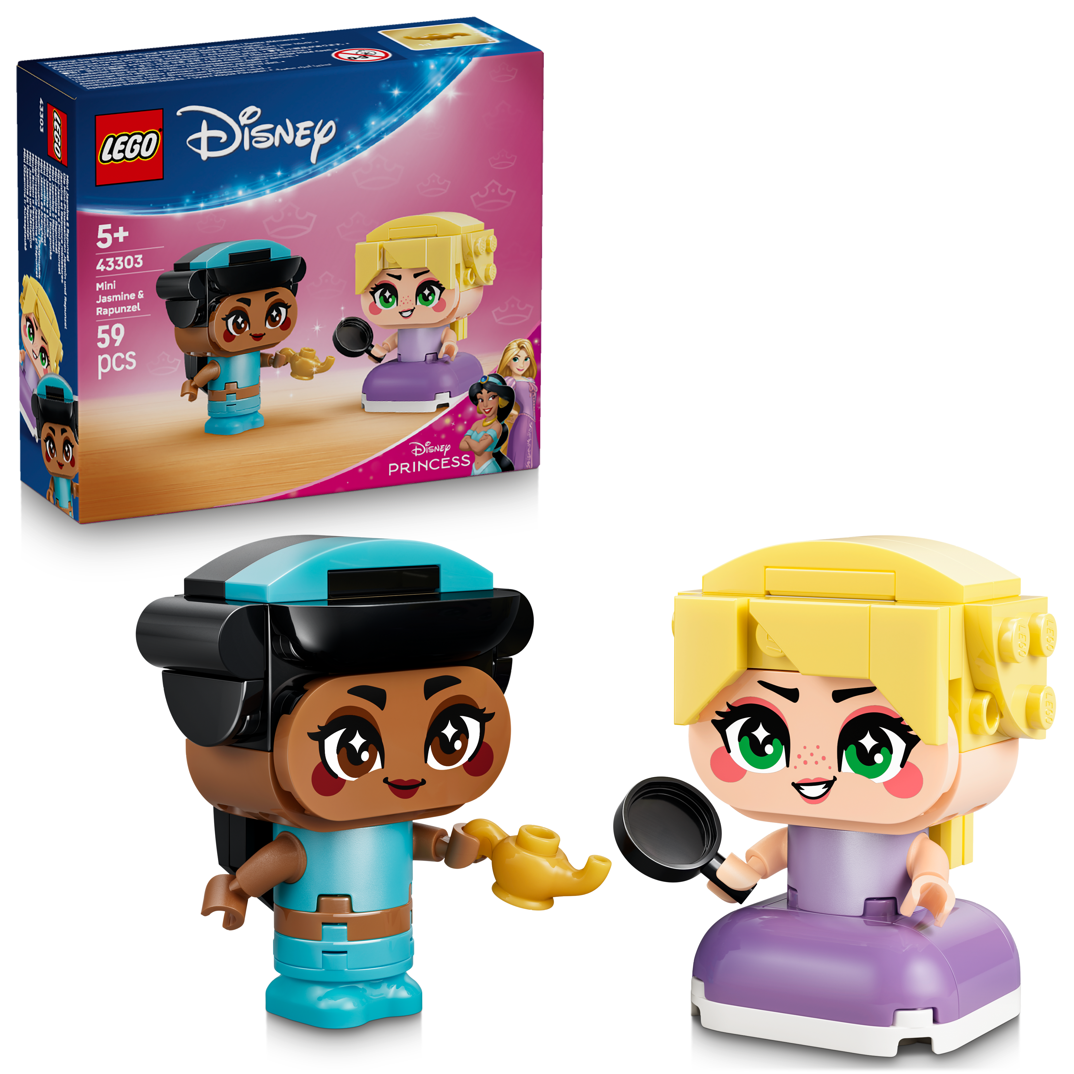 Jasmine och Rapunzel i miniformat