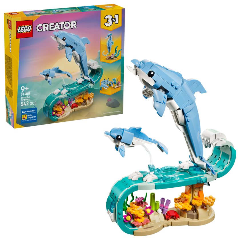 LEGO® Creator 3-i-1 Havsdjur: vackra delfiner 31385