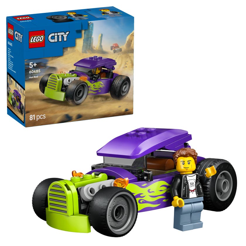 LEGO® City Hotrod Byggleksak med racerbil och minifigur 60485