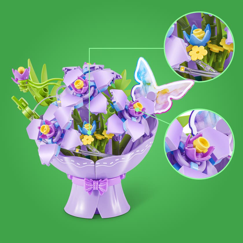 MAX Premium LED Bouquets Blombukett Lila