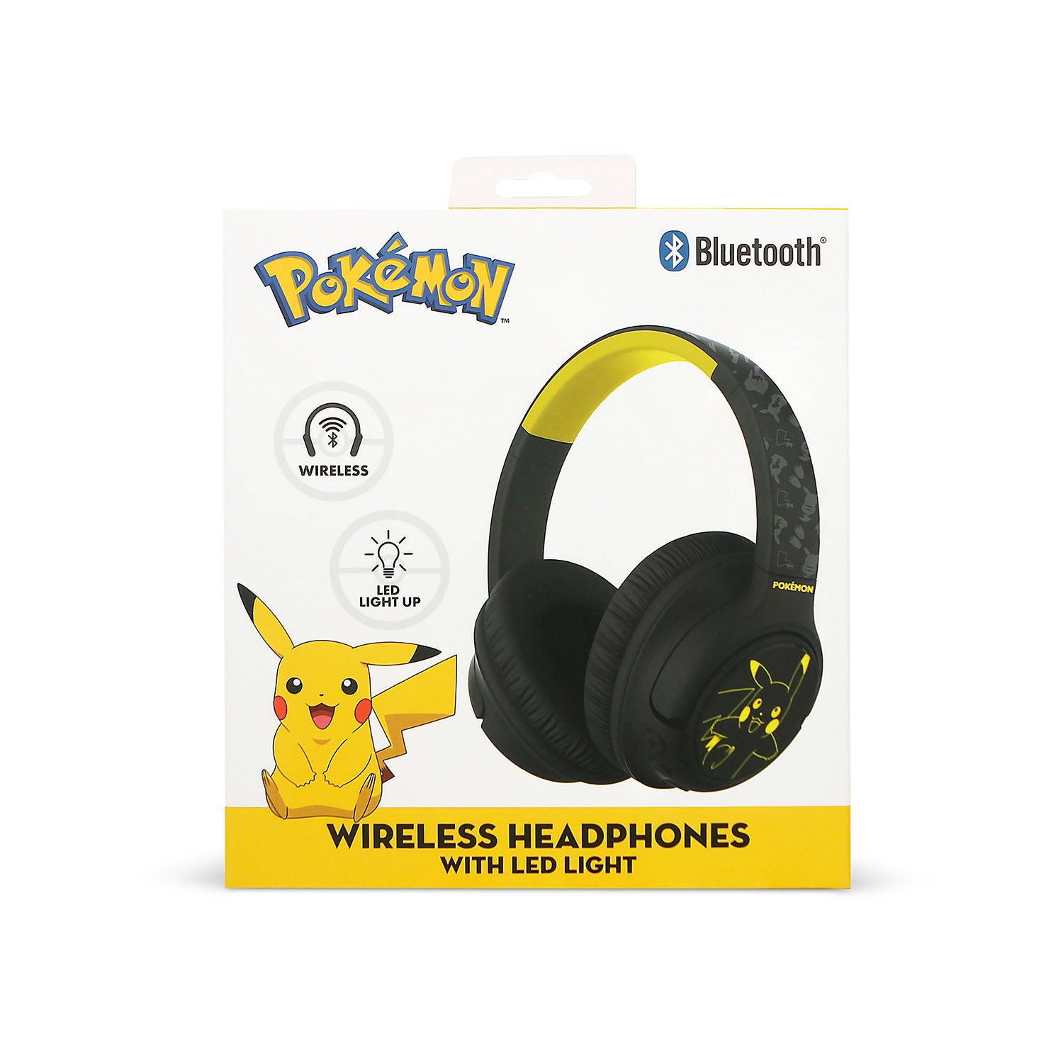 Pokémon Pikachu trådlösa hörlurar med LED-ljus