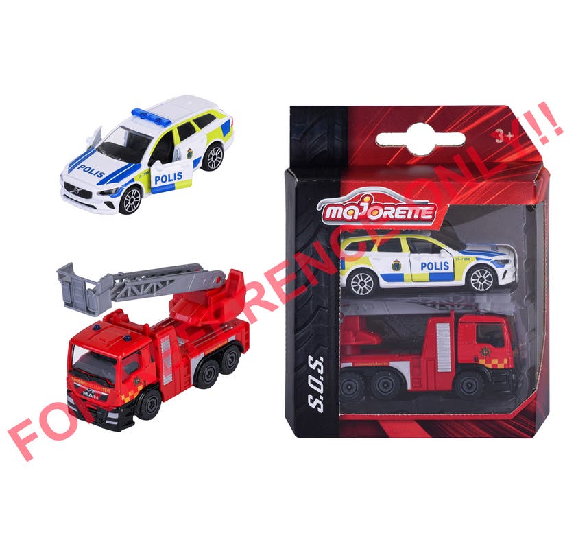 Majorette Svenska Utryckningsfordon, 2 Pack