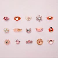 FAO Schwarz Glam Rings Set - 15 färgglada ringar