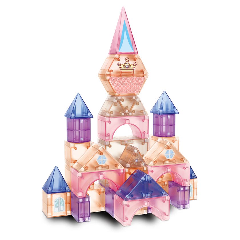 Mag&Play magnetiska byggstenar 66 st rosa