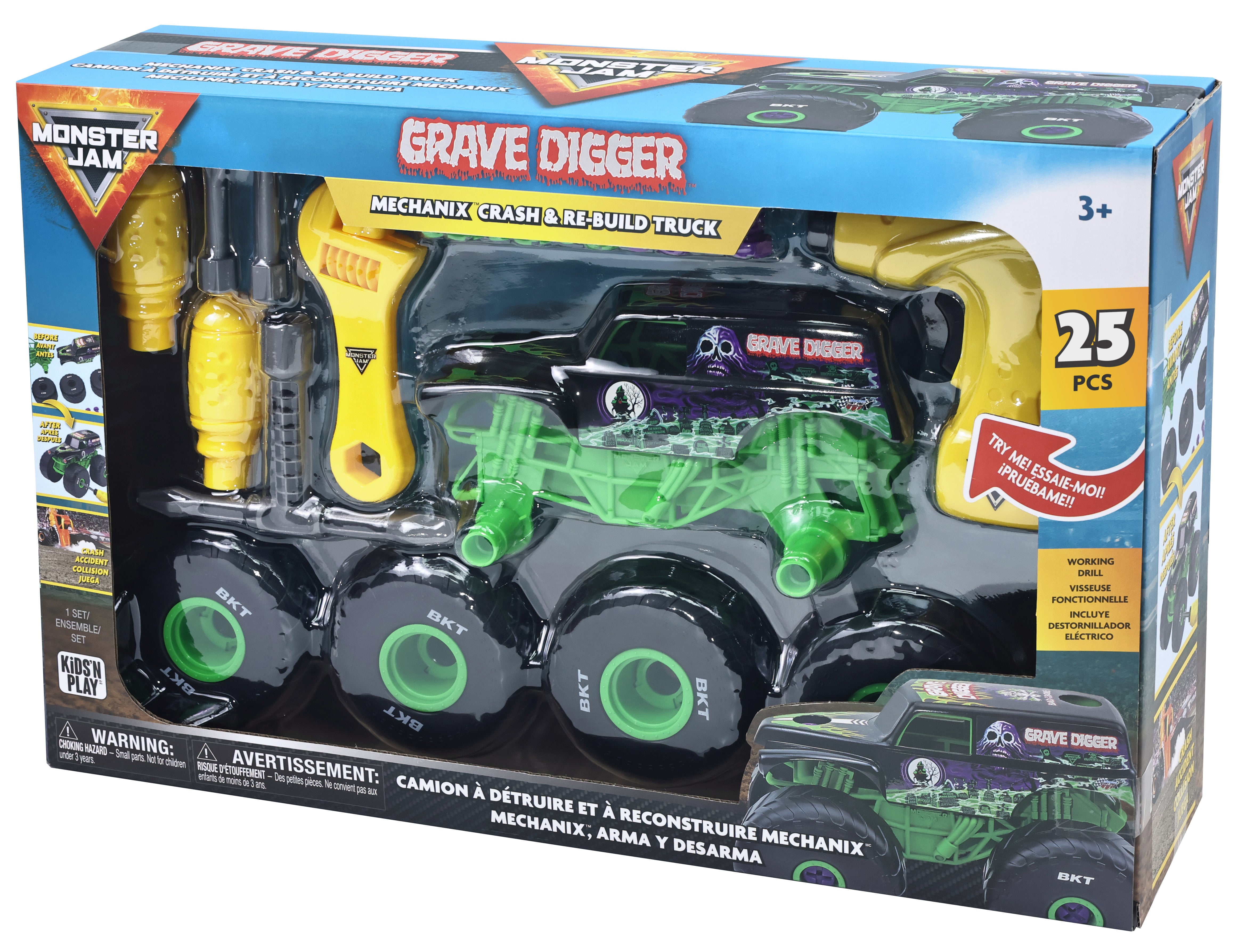 Monster Jam Grave Digger Build N ReBuild 1:18