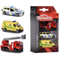Majorette 3-Pack Svenska Utryckningsfordon
