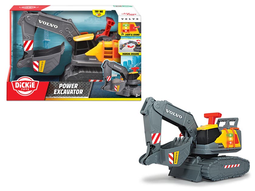 Dickie Toys Volvo Power Grävmaskin, 30 cm