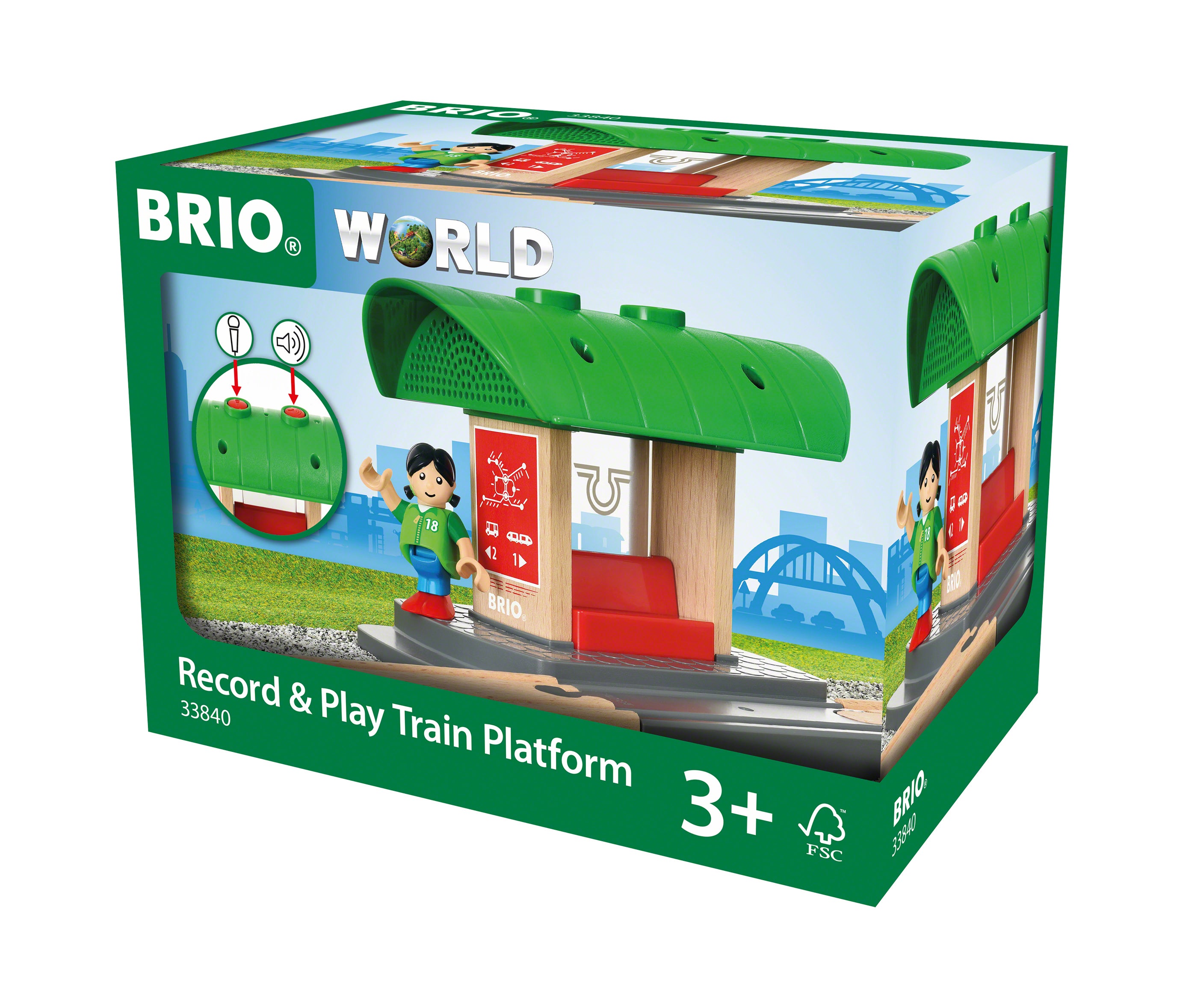 BRIO, Travel 33840 Inspelningsbar tågstation