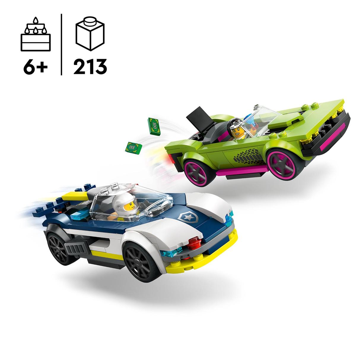 LEGO City 60415, Jakt med polisbil och muskelbil