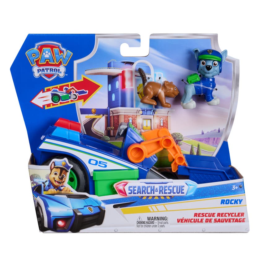 Paw Patrol Rockys Rescue Recycler med figur och ekorre