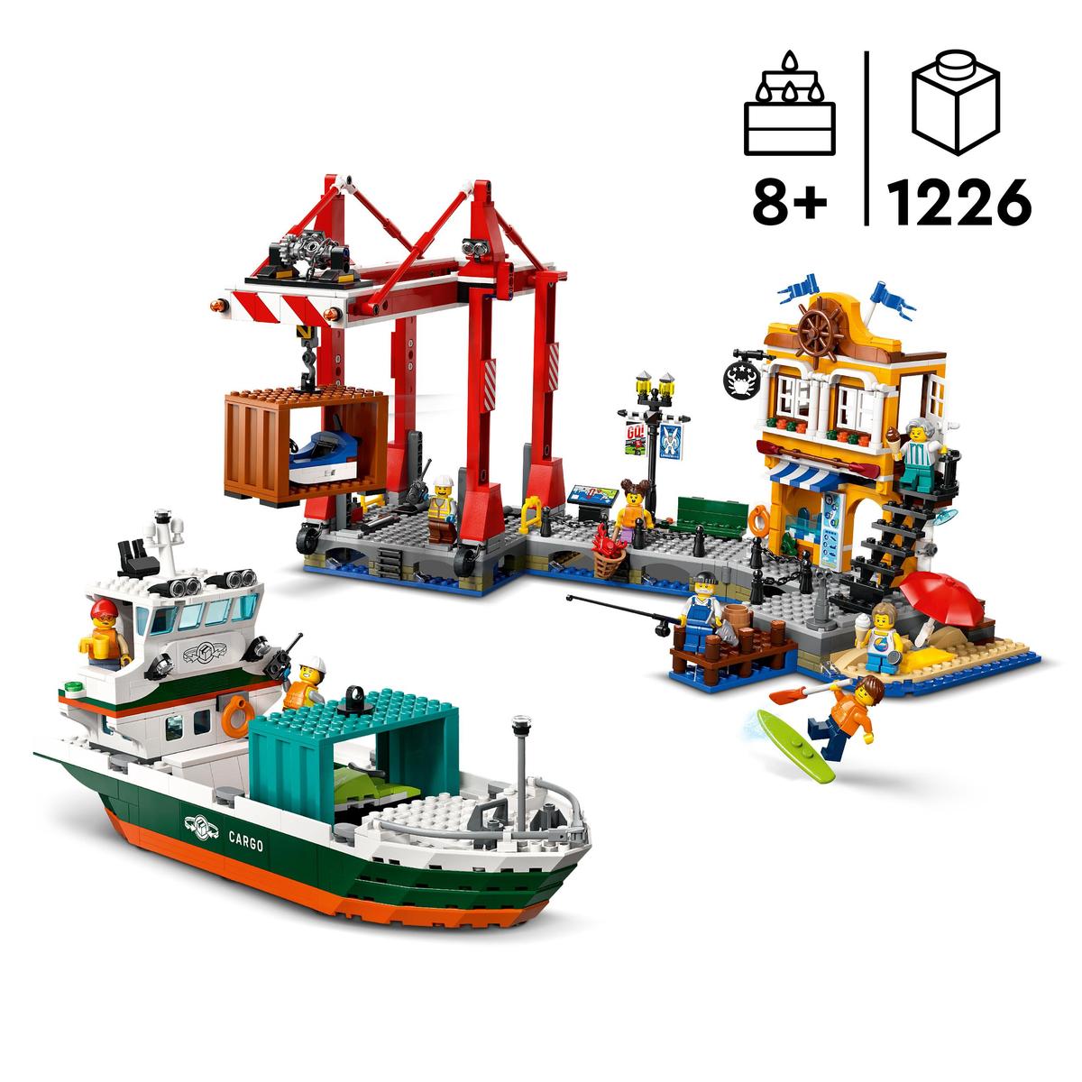 LEGO City 60422, Kusthamn med lastfartyg