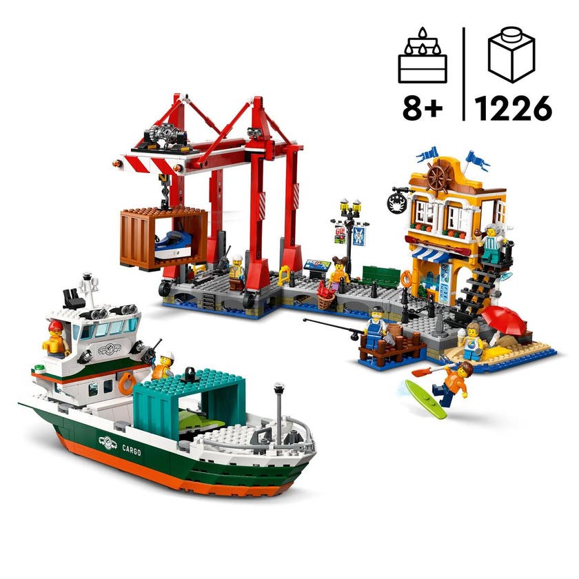 LEGO City 60422, Kusthamn med lastfartyg