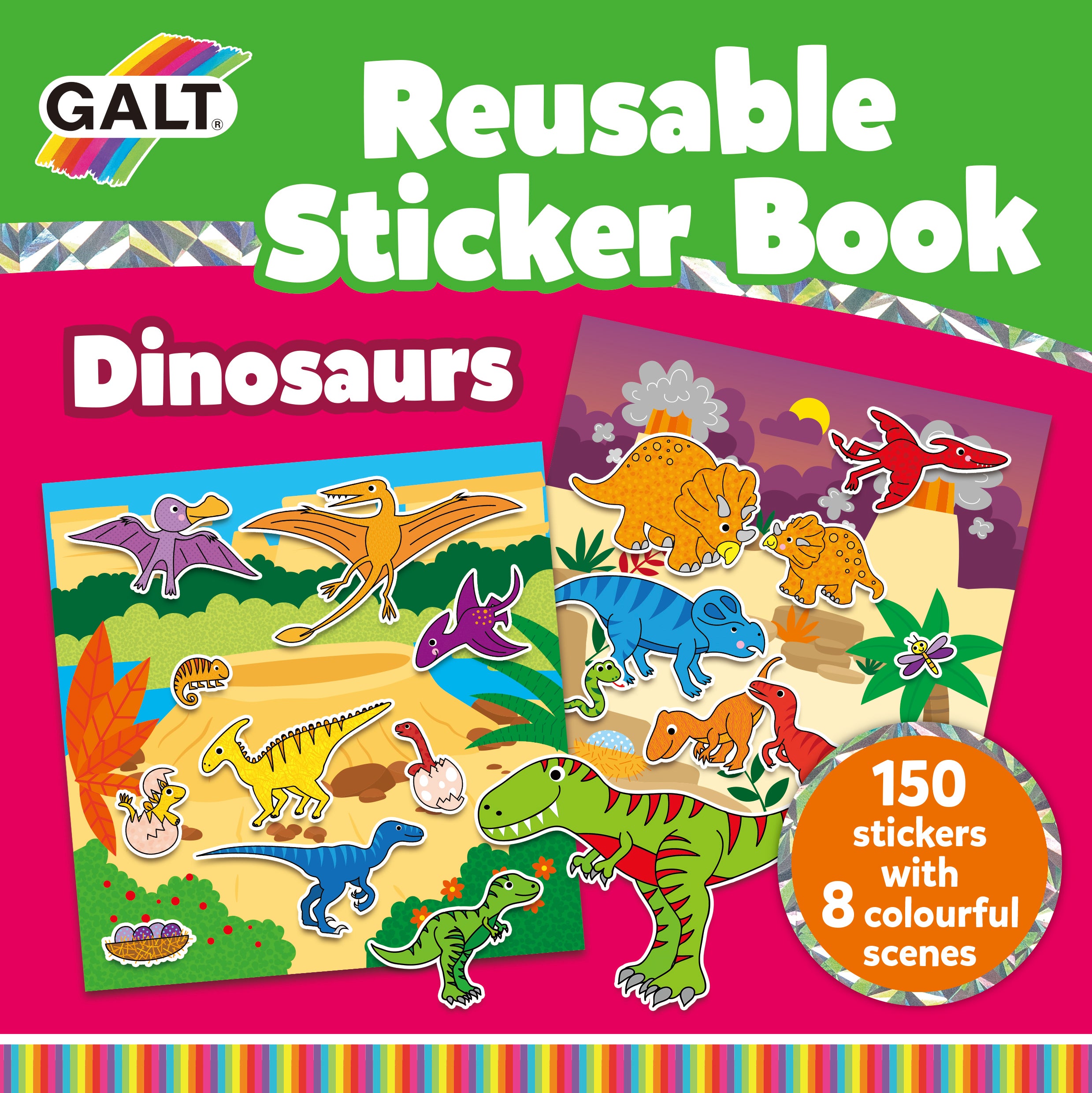 Stickerbok Dinosaurie