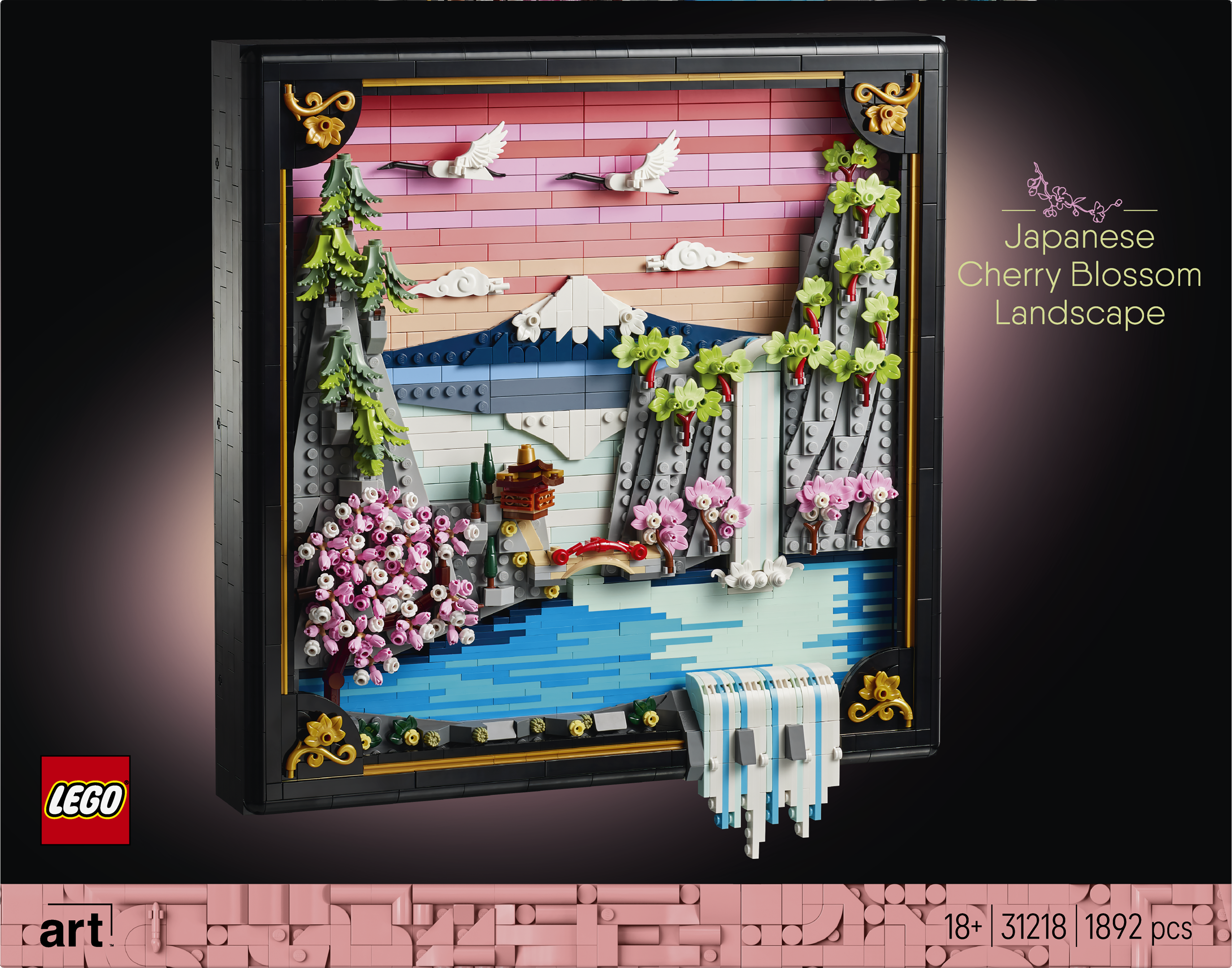 LEGO® Art Landskap med japanska körsbärsblommor Väggkonst 31218