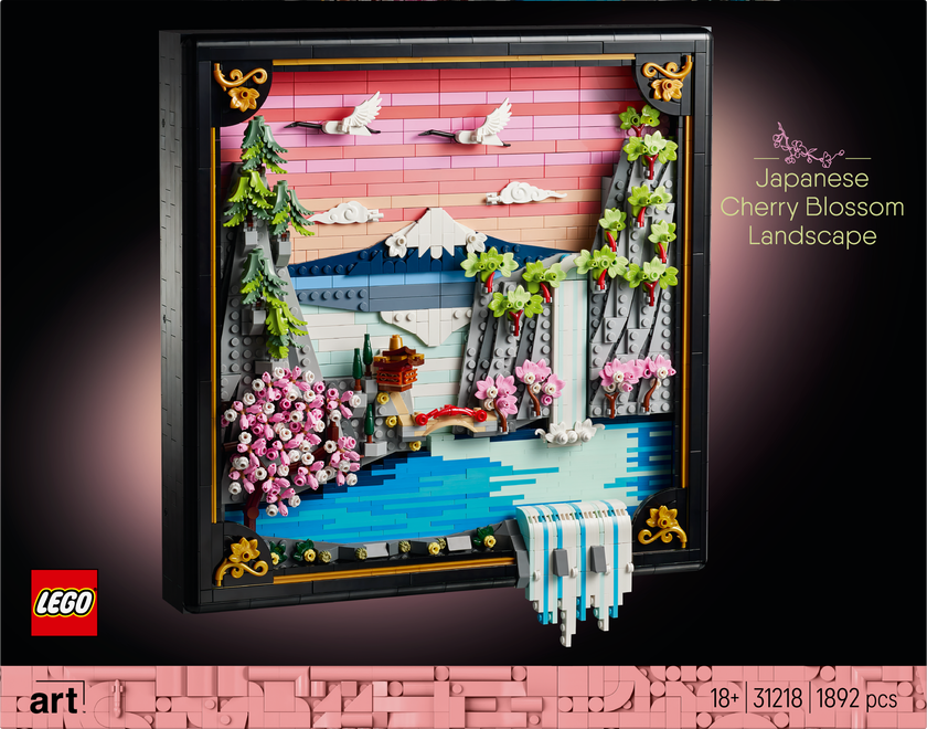LEGO® Art Landskap med japanska körsbärsblommor Väggkonst 31218