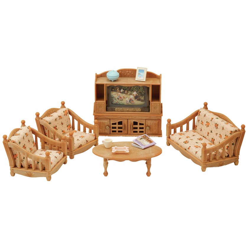 Sylvanian Families - Soffgrupp med TV set