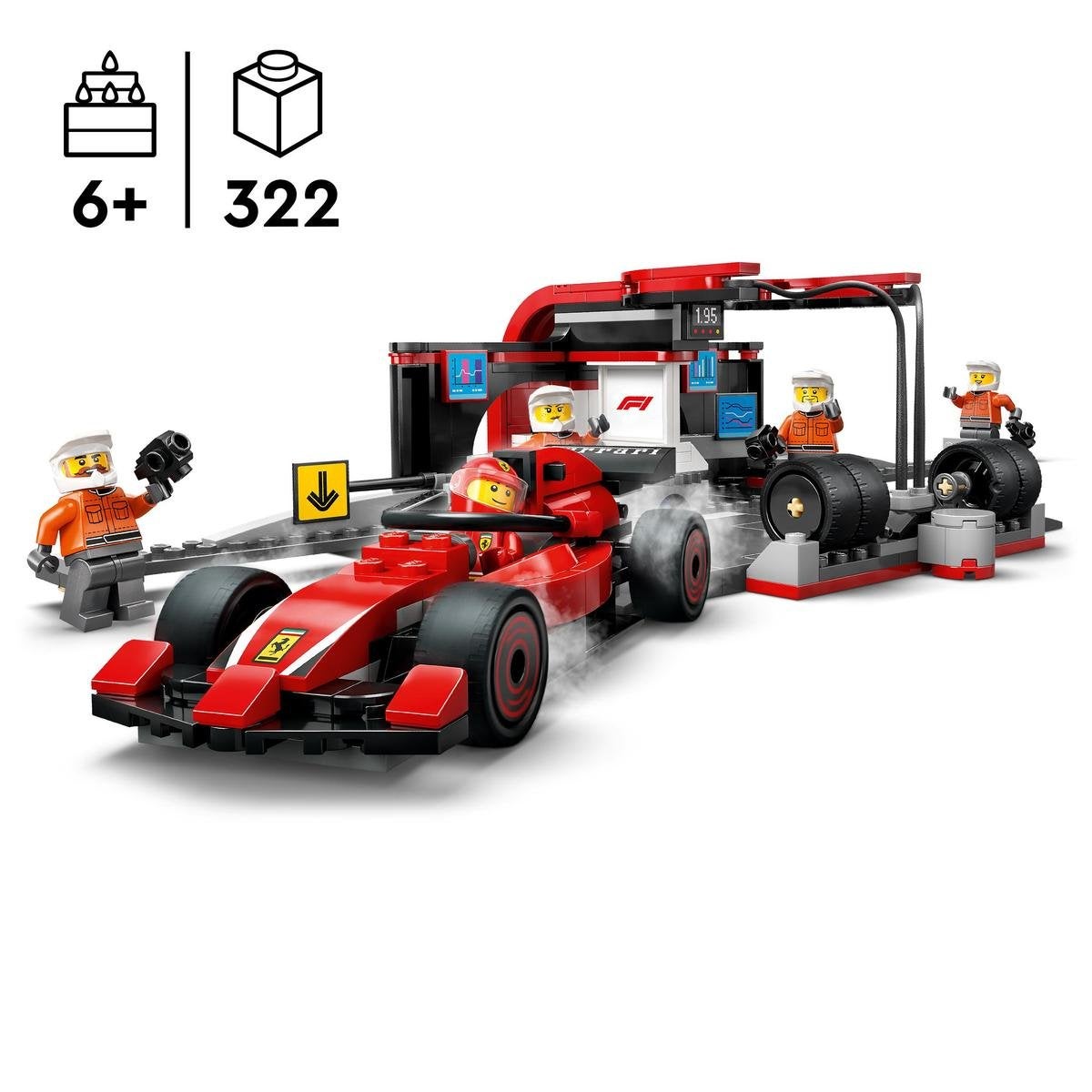 LEGO City Formula 1 60443, F1® depåstopp & depåteam med Ferrari bil