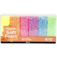 Soft Foam, neonfärger, 6x10 g