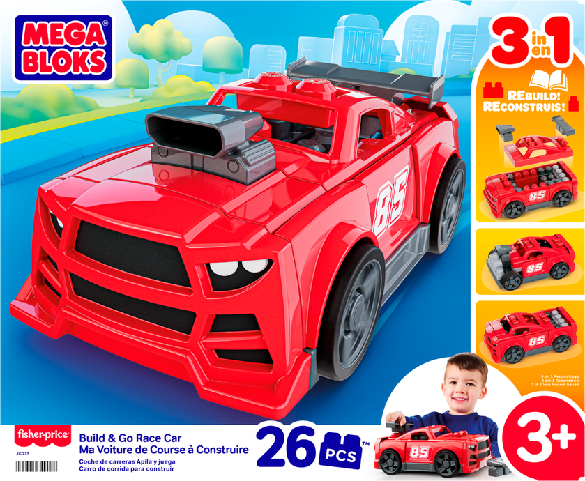 MEGA BLOKS Build & Go Race Car 26 delar