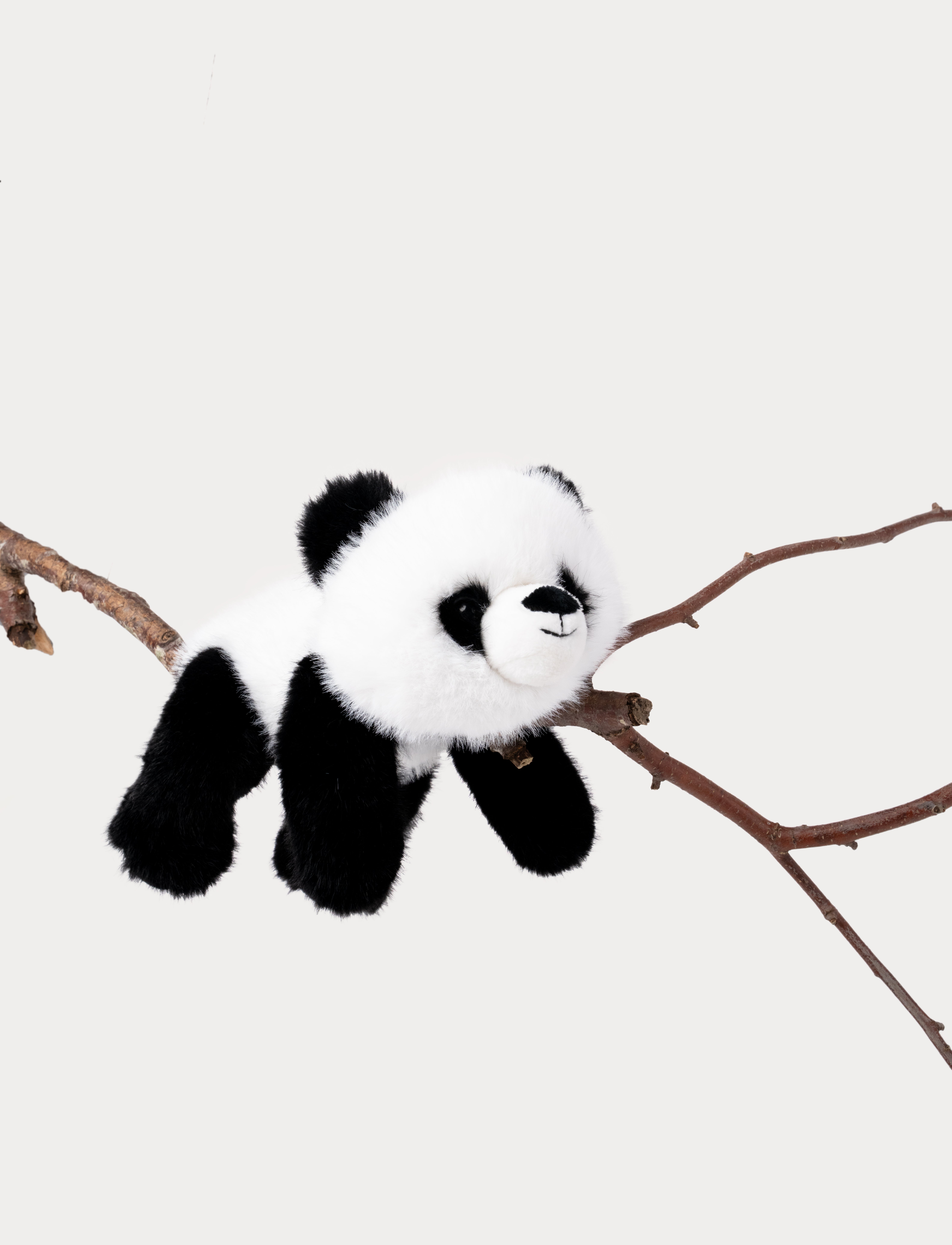 Teddykompaniet - Liggande Panda, Svart/Vit