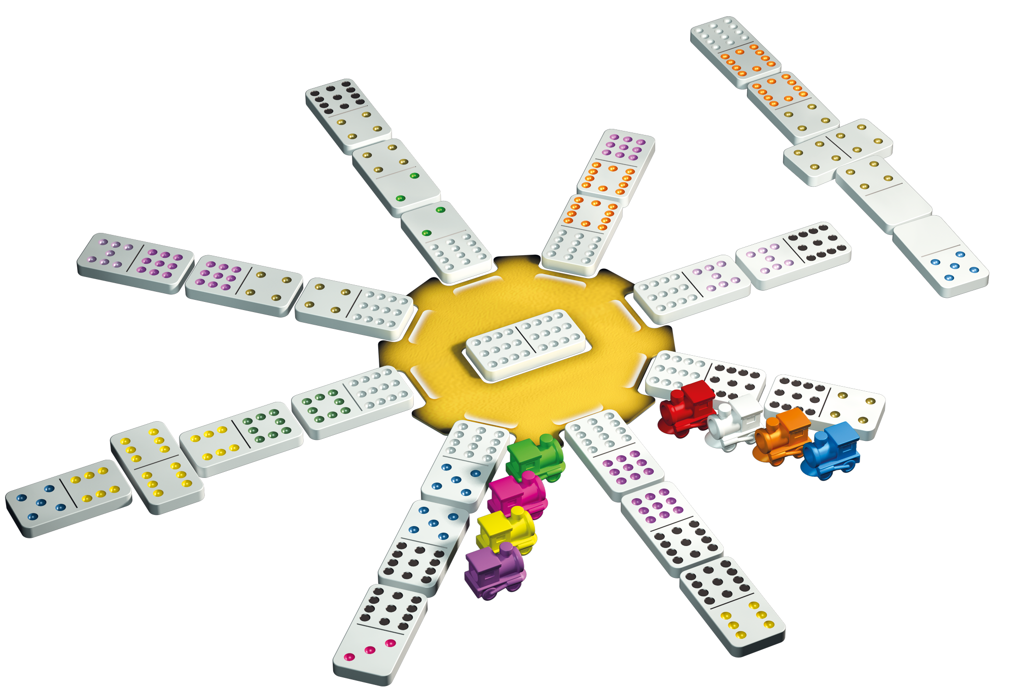 Mexican Train i plåtask