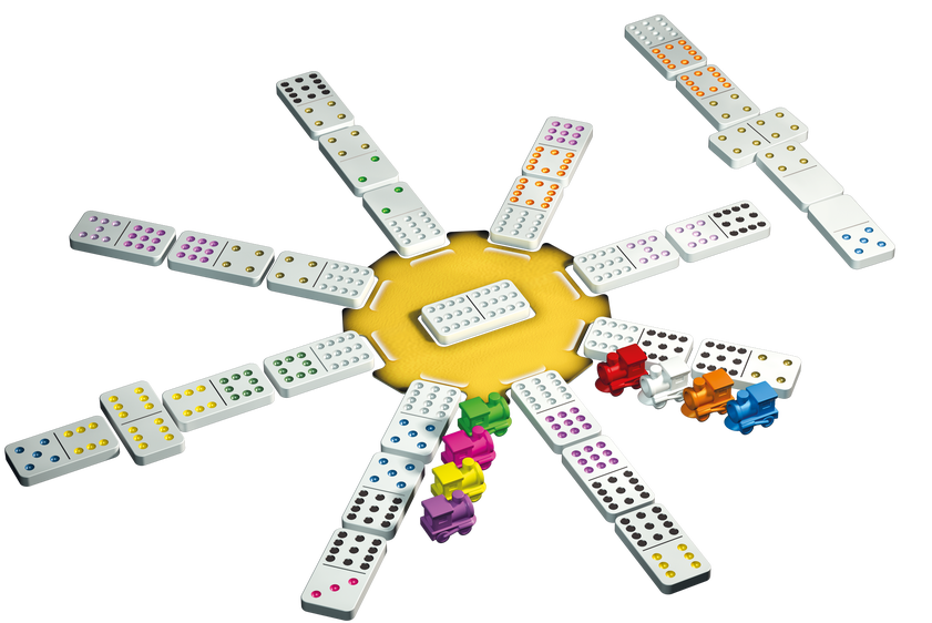 Mexican Train i plåtask