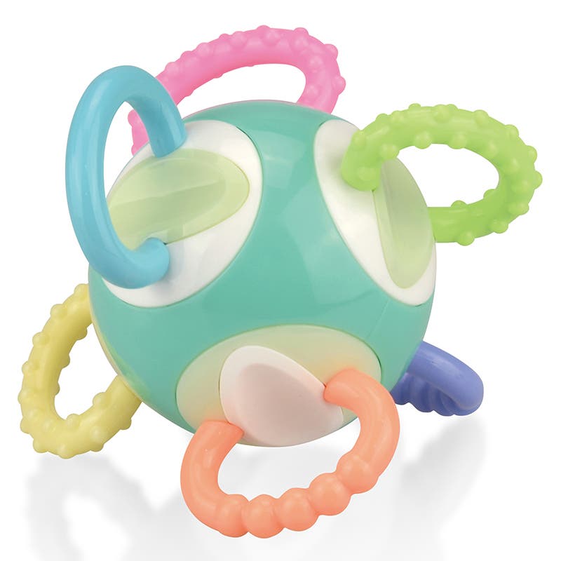 KID, Bitring Molar grovmaskig ljusblå/rosa/grön/gul/orange