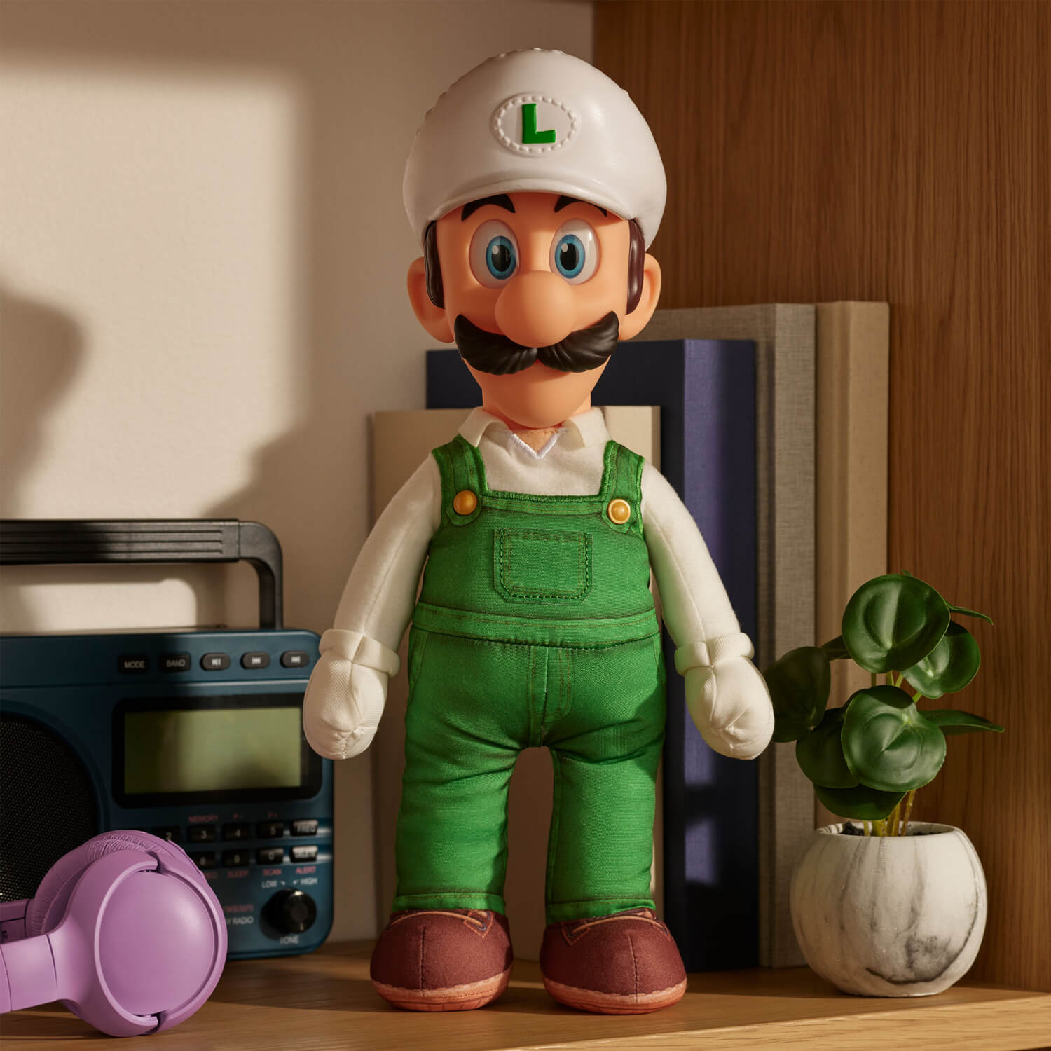 Super Mario Luigi mjukdjursfigur 35 cm