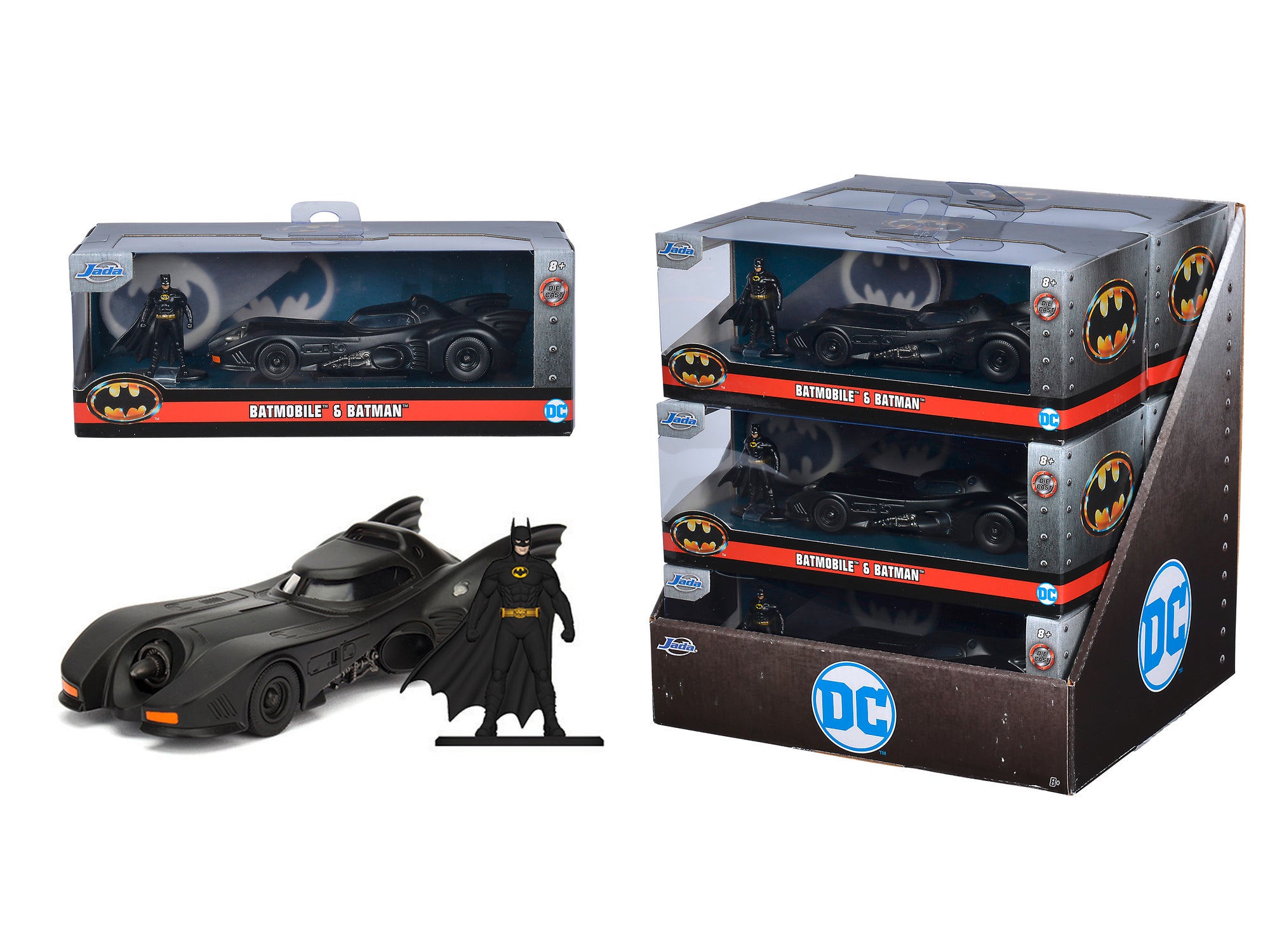 Batman Figur med 1989 Batmobile 1:32