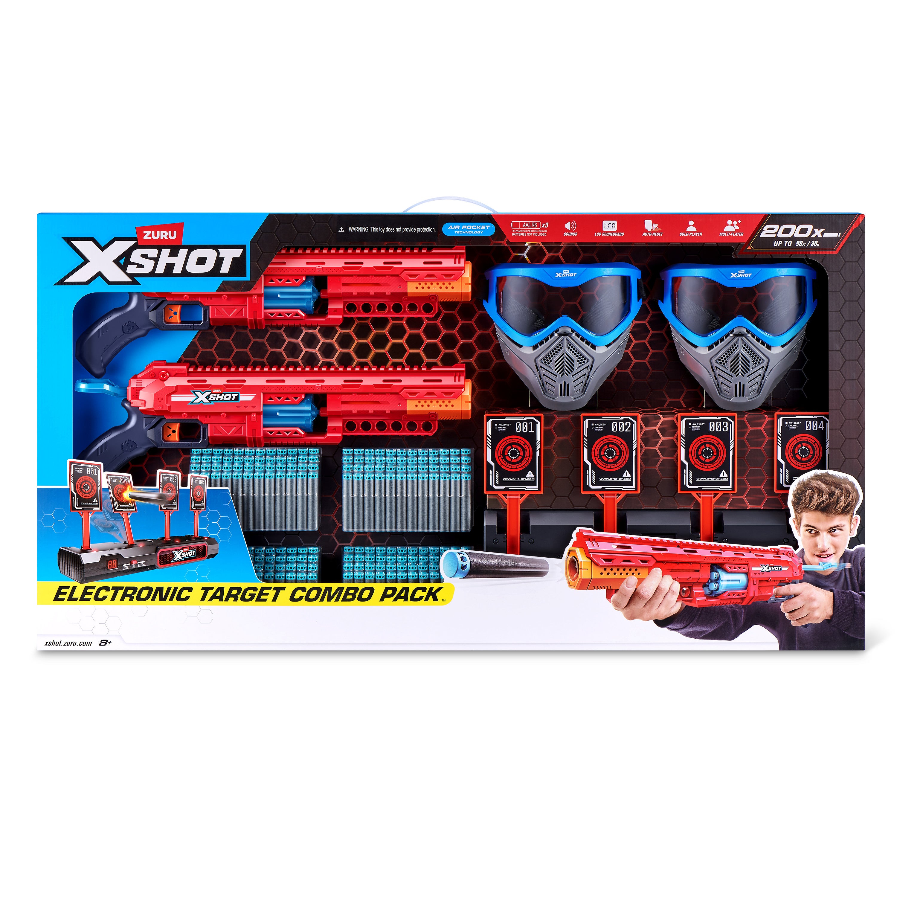 XSHOT Combopack 2 Blasters med interaktiv målskylt