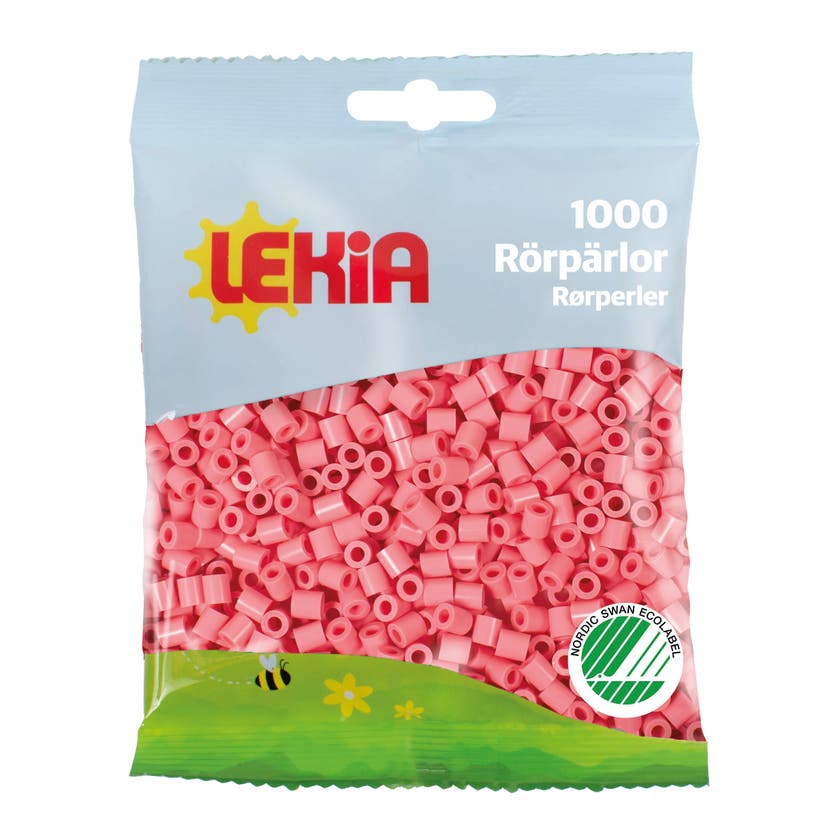 Rörpärlor 1000 st Varmrosa