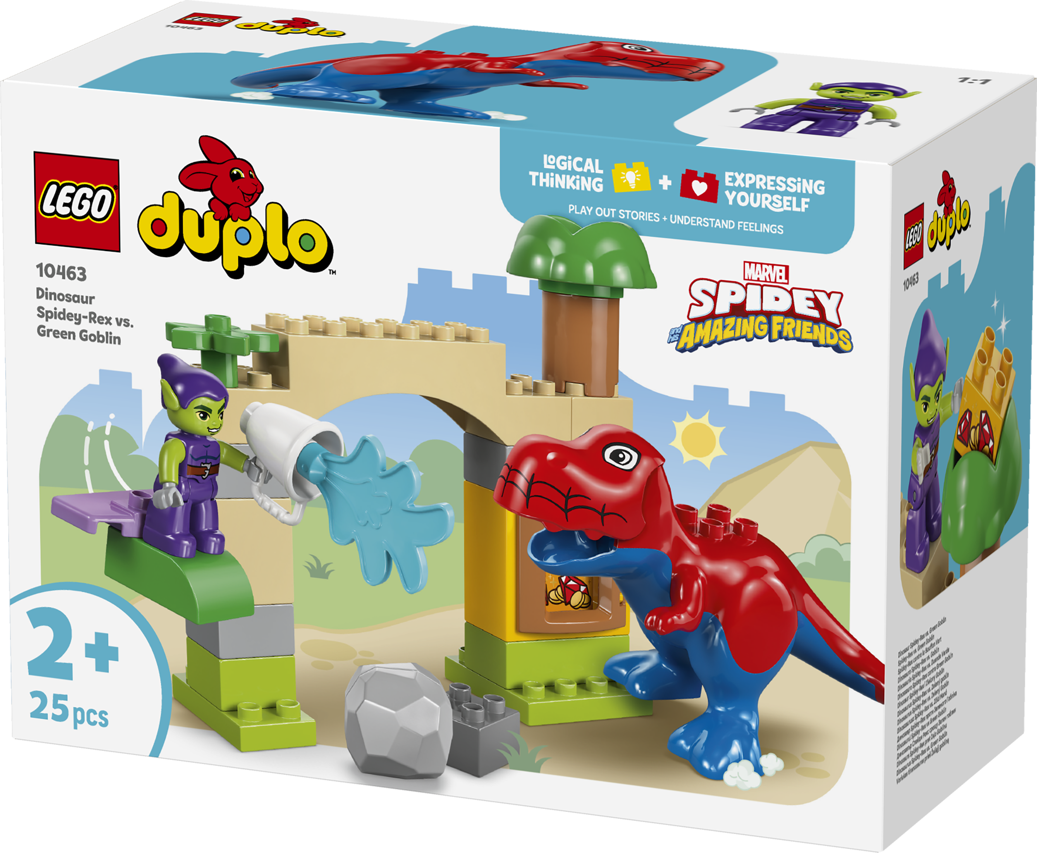 LEGO® DUPLO® │Marvel Dinosaurien Spidey-Rex mot Green Goblin 10463