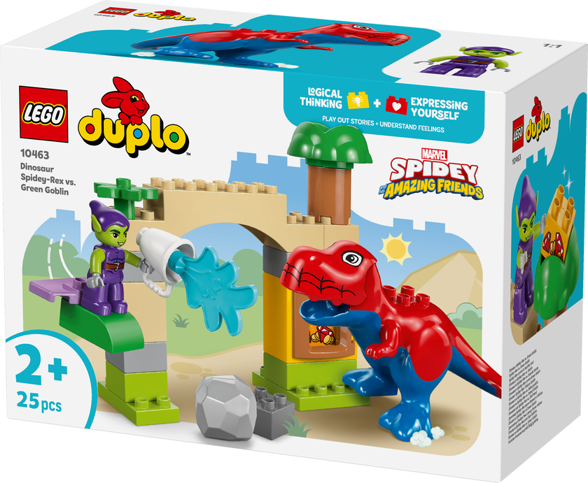 LEGO® DUPLO® │Marvel Dinosaurien Spidey-Rex mot Green Goblin 10463