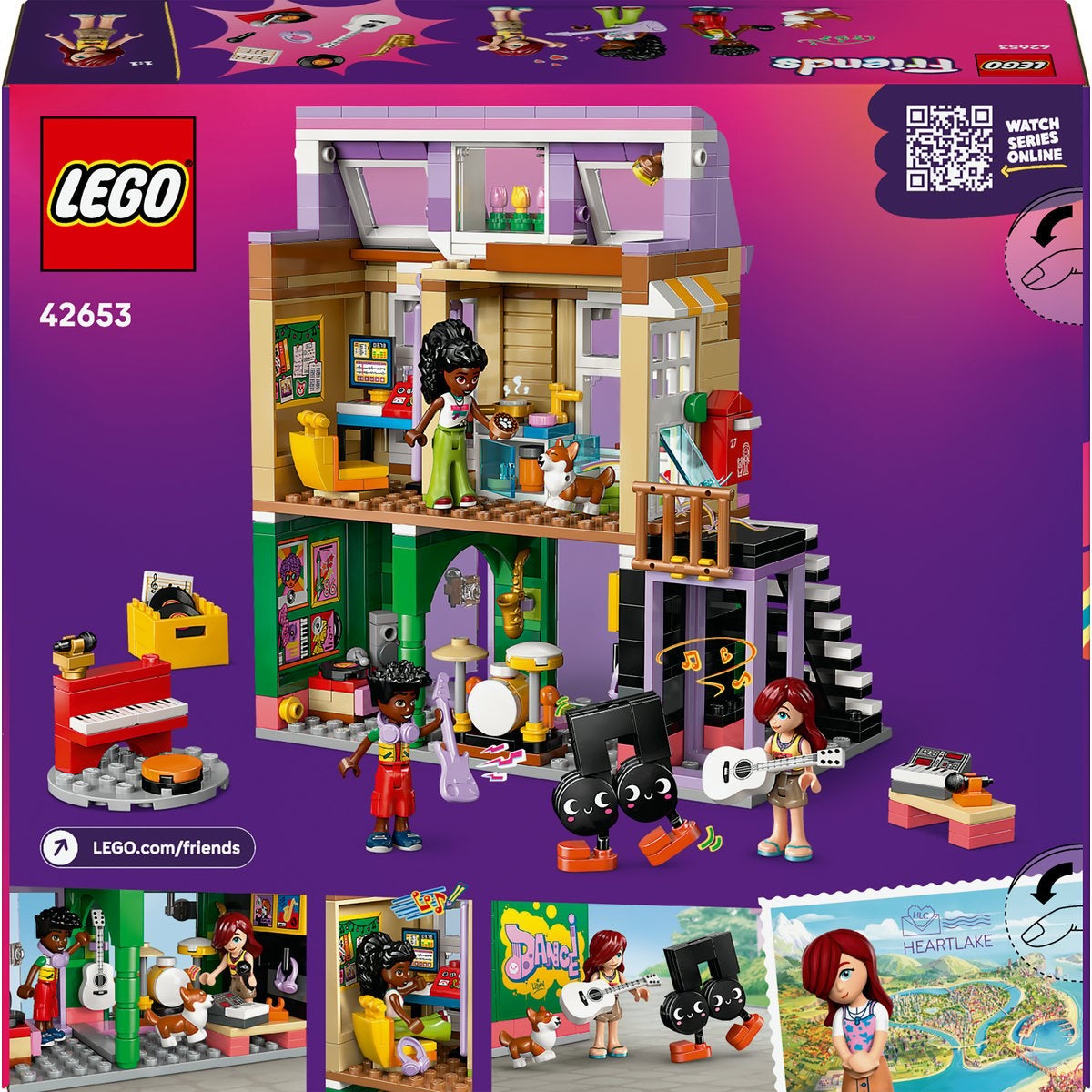 LEGO Friends 42653, Musikaffär & lägenhet