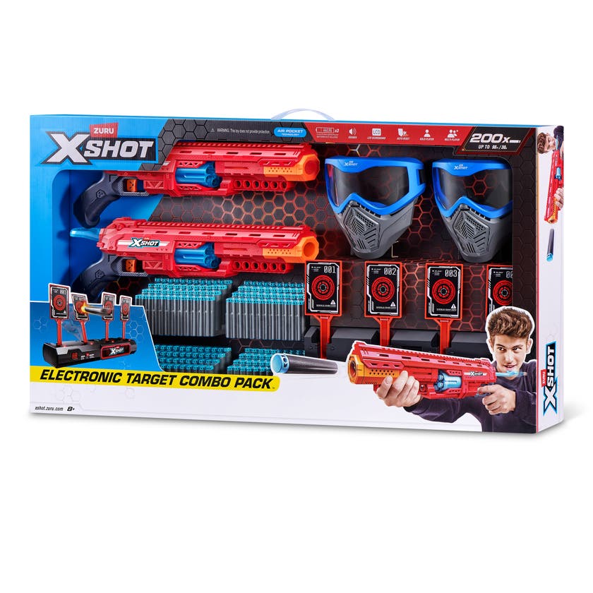 XSHOT Combopack 2 Blasters med interaktiv målskylt