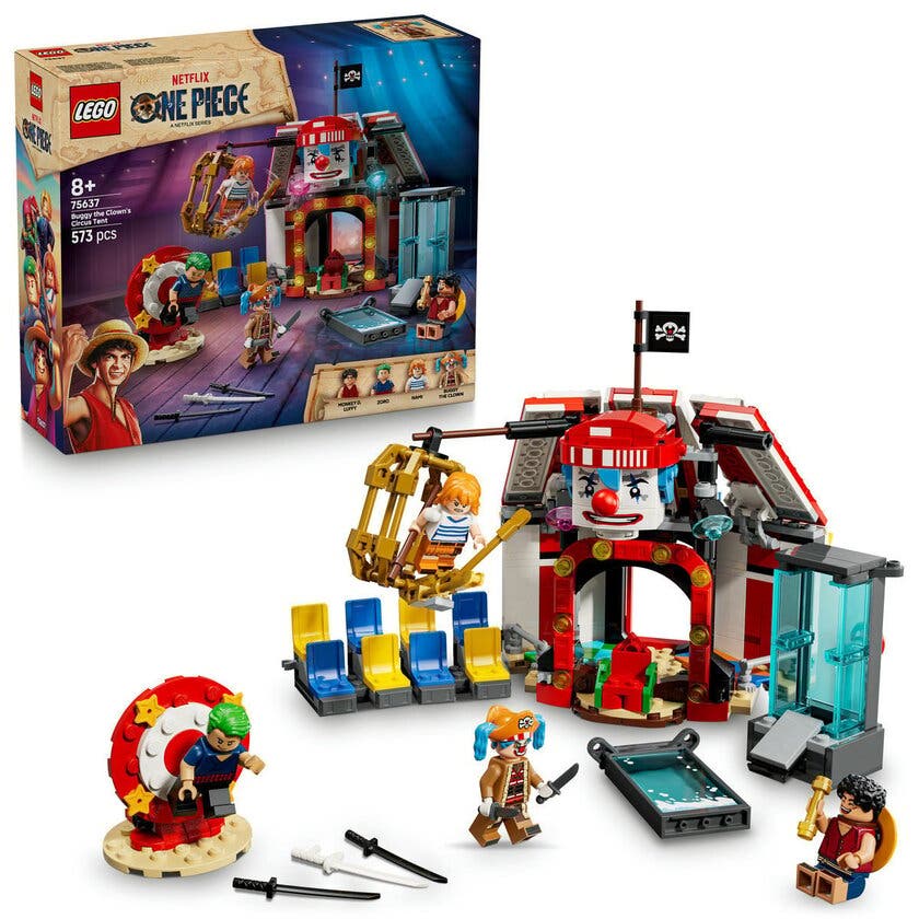 LEGO ONE PIECE 75637, Clownen Buggys cirkustält