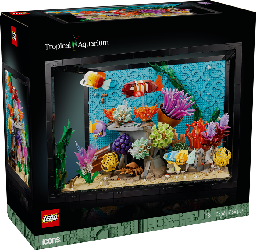 LEGO® Icons Tropiskt akvarium, Byggset med prydnadsakvarium för vuxna 10366