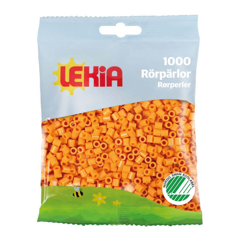 Rörpärlor 1000 st Bärnstensgul