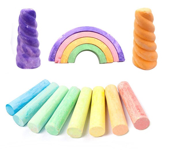 Gatukritor 18 st – färgglada kritor från 3 år