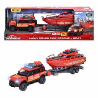 Majorette Grand Series, Land Rover Brandbil Med Räddningsbåt
